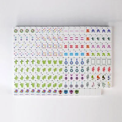 Vibrant Red Melamine Mahjong Tiles